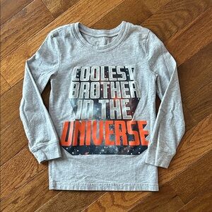 Carter’s Coolest Brother Gray Long Sleeved Tee Size 5T